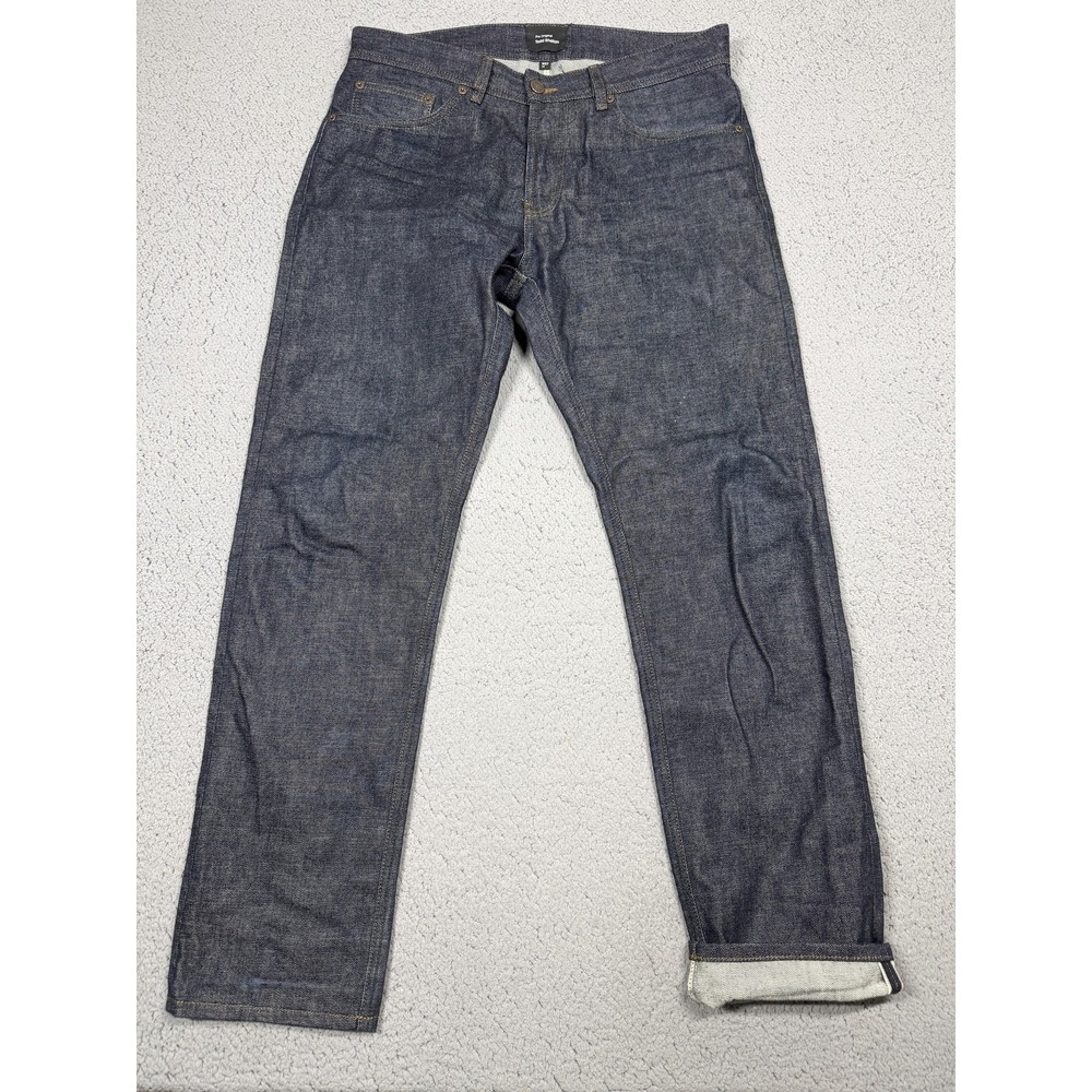 Todd Shelton Jeans Mens 33x31 Raw Indigo Selvedge Relaxed Straight Pro Original